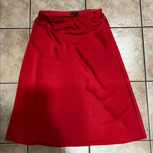 J. Crew Vibrant Red A-Line Skirt Size Small - Picture 1 of 2